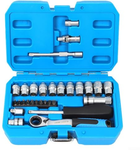 Jotekonoby Sophisticated 29PC Ratchet Toolkit for Car Enthusiasts Featuring Construction with A Variety of Practical Applications