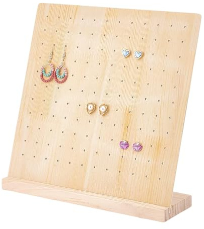Genérico Panel Perforado Expositor,Panel de Madera para Joyería | Organizador Multifuncional Para Herramientas De Joyería Llaves Llaveros