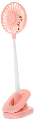 Hemobllo 1 Pezzo Ventilatore USB Multifunzionale con LED da Scrivania con Clip Notturna Creativa per Ufficio e Dormitorio Rosa