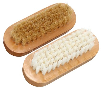 Homoyoyo 2pièces Brosse à Ongles Bois Outil De Manucure Pour Nettoyage Des Ongles Simple