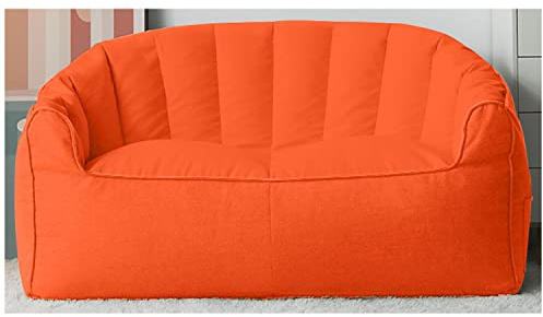 Fauteuil poire orange – Fauteuil de couchage pour adulte, canapé deux places, mobilier d'intérieur et d'extérieur, détente confortable, design polyvalent et élégant