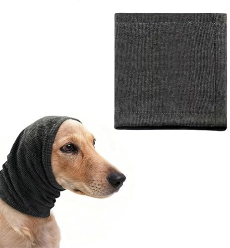 Pevlkawr Ohrenschützer Hund Lärmschutz Cuffie Per Cani Anti-lärm Ohrenschutz Hund Beruhigungshilfe Gehörschutz Hunde Schal Für Hunde Warm Bleiben,Gris L