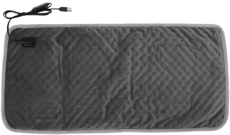 Asixxsix Heizkissen für Haustiere, 30 x 60 cm, USB Anschluss, 3 Temperaturstufen, elektrische, tragbare Heizmatte für Haustierbetten, Heizkissen für Hunde und Katzen, geeignet (Grey)