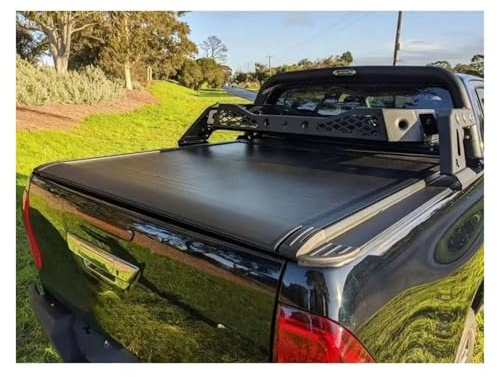 Auto Laderaumabdeckung Kofferraum Abdeckung Rollo Hochleistungs-Elektrorollladen Aus Aluminium Einziehbare Laderaumabdeckung Mit Auto Max Schutzzubehör Für Hilux SR5