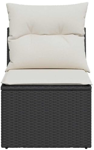 ZIRLANLV Set di Divani da Giardino con Contenitori, Polyrattan, Divano Angolare con Cuscini, Mobili da Resistenti Alle Intemperie per Giardino, Patio e (1x centrotavola per divano)