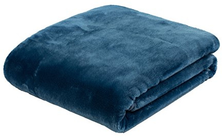 Gözze - Premium Cashmere-Feeling Wohn- und Kuscheldecke, 500 g/m², 130 x 170 cm - Blau