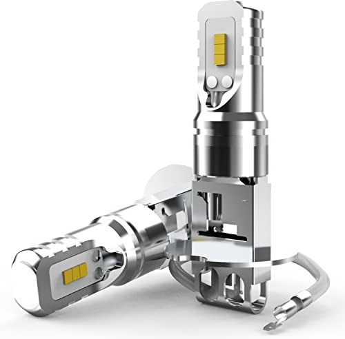 KATUR H3 Led Bombilla antiniebla 80W CSP de Alta Potencia 1600LM 6500K Xenon Blanco Reemplace para luz antiniebla o luz Diurna DRL, Paquete de 2