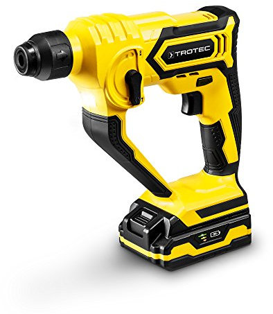 TROTEC Bohrhammer PRDS 10‑20V – Schlagstärke 1 J, pneumatisches Hammerwerk, 20 V Akku, 1 Stunde Ladezeit, LED-Licht, SDS-Plus – Schrauben, Dreh- und Hammerbohrer