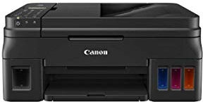 Canon PIXMA G4511 MegaTank Drucker nachfüllbares Farbtintenstrahl Multifunktionssystem DIN A4 (Drucken, Scannen, Kopieren, Fax, 4.800 x 1.200 dpi, Print App, ADF, WLAN, niedrige Seitenkosten), schwarz