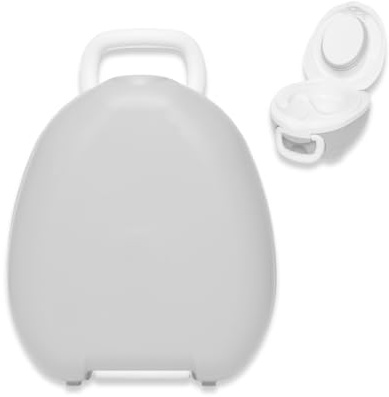 My Carry Potty - Travel Potty, Award-Winning Portable Toddler Toilet Seat for Kids to Take Everywhere (Grey Pastel)