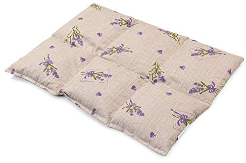 Rapssamenkissen groß 40x30cm 6-Kammer - Landhausstil-Romantik - Wärmekissen Körnerkissen z.B. als Rückenkissen & Bauchkissen - Rapskissen 30x40 - Landhausstil-Romantik