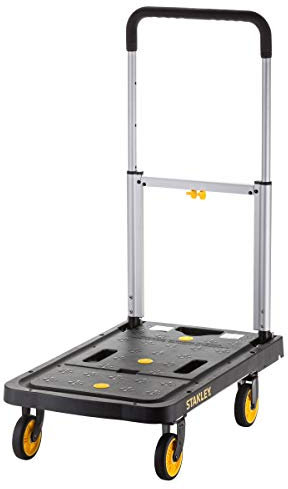 Stanley klappbarer Plattformwagen, Tragkraft 120kg, SXWTD-PC517, Abmessungen Ladefläche 68x41cm, Schiebebügelwagen