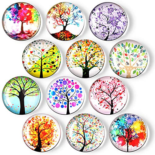 OOTSR 12 Arbre Vie Aimants de Réfrigérateur, 3D Magnet Frigo pour armoires de Bureau, Tableaux Blancs et Photos Aimants décoratifs pour la Maison