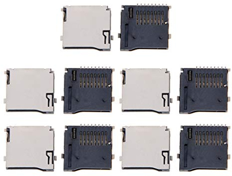 GUMEI 10PCS Push-Push Type TF Micro SD Adaptador de Enchufe de Tarjeta Conector PCB automático Conectores de Cable