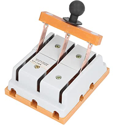 Omabeta Interruttore a coltello elettrico domestico Resistenza alla corrosione ignifugo a doppio tiro per elettrico, 380 V 100 A, Arancione