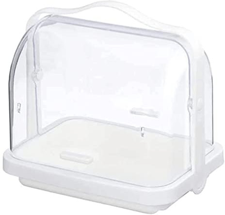 POCHY Bella Portapane Adatto per controsoffitti Portapane Portapane in plastica trasparente Maniglia portatile Portapane Conservazione del pane Grande scatola per il pane Moda Generoso