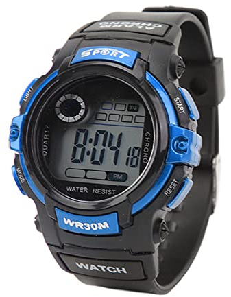 Alomejor Sportuhr Herren 12 24 Stunden System Laufsportuhr Edelstahl wasserdichte Abdeckung für Freunde