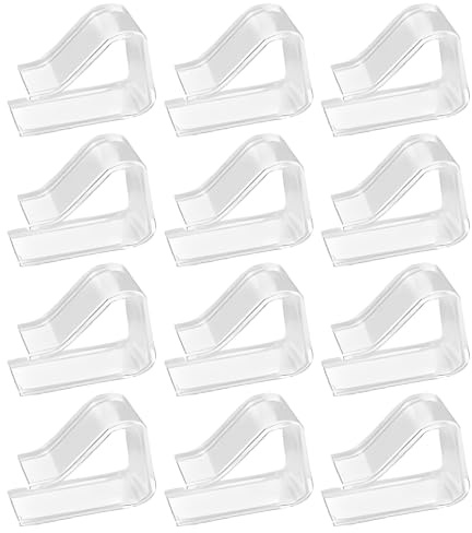Pinces à nappe transparentes, pinces à nappe en plastique, pince à nappe transparente poids de nappe transparent pour tables de pique-nique en plein air support de nappe pinces de couverture de table