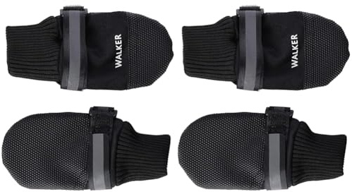 TRIXIE warm gefütterte und Wasserabweisende Hundeschuhe Pfotenschutz Walker Care Comfort, M, 2 St., schwarz- 19472 (Packung mit 2)