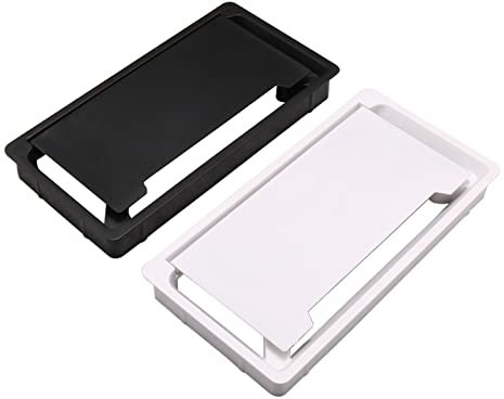 Arandela de escritorio Arandela de escritorio for computadora ABS Cubiertas de orificios for cables Base Organizador de protección de cables Herrajes for muebles Mesa rectangular Salida de cable (Colo