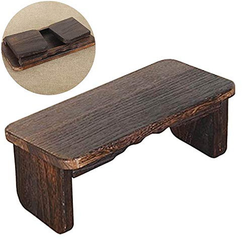 Samnuerly Klappbare Meditationsbank aus massivem Holz, Meditationsbank mit einem knienden Sitz auf dem Boden für Tiefe Meditation, klappbarer Yogahocker