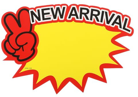 PATIKIL 40 Stück Starburst-Schilder, 7x5,5 Zoll leere Starburst-Schilder Preisschild-Aufkleber Preisauszeichnung Neonpapier für Schilder Einzelhandelsgeschäft Fahrzeug, Ankunft