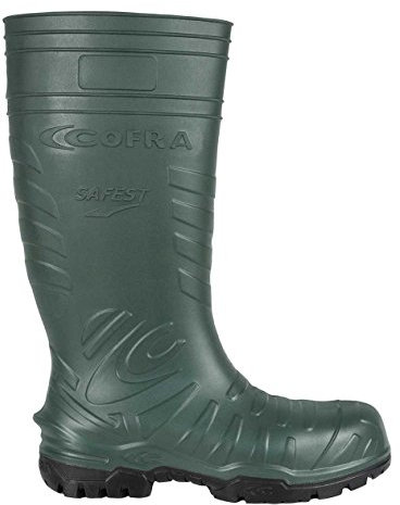 COFRA 00060-N00.W38 SAFEST D.GREEN S5S CI FO SR NUMERO 38 STIVALE PU/PU ANTISTATICO VERDE FORESTA/NERO Stivali da lavoro antinfortunistici