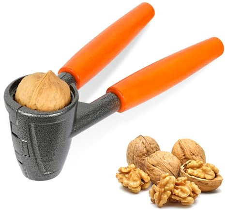 Libershine Schiaccianoci in Alluminio con Impugnatura in Legno, Schiaccianoci per Noci, Schiaccia Noci Professionales, Apribottiglie Noce, Noces Pinze Apri Facilmente, per Noci, Nocciole, Mandorle