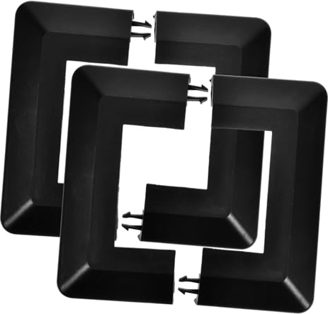 Uonlytech Remates Para Postes Cuadrados 60x60 Mm De Plástico Dividido, Cubiertas Decorativas Resistentes Para Barandillas y Terrazas, Tapas Para Postes Exteriores, Juego De 2 Piezas