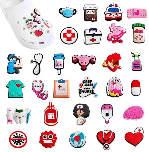 HAPPOW 37 Stück Anstecker für Crocs, Rosa Schuhanstecker, Y2K-Stil Shoe Charms, PVC Schuh Charms, Langlebige wasserdichte Anstecker, für Schuhe DIY, Geburtstagsparty-Geschenke