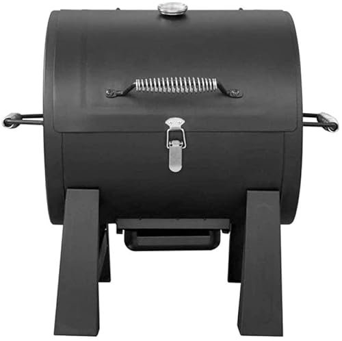 CTCOIJRN Parrilla de Barbacoa Grande Redonda de Acero, Parrilla de carbón con Tapa, termómetro, portátil, for cocinar en el Patio, for Acampar al Aire Libre, Picnic, Barbacoa