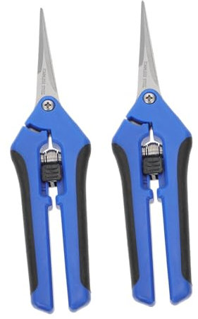 SUPVOX Sécateur De Jardinage Lot De 2 Pièces Coudé Droit Pour Petites Branches De Fleurs Et Darbres Sûr Et Facile À Utiliser