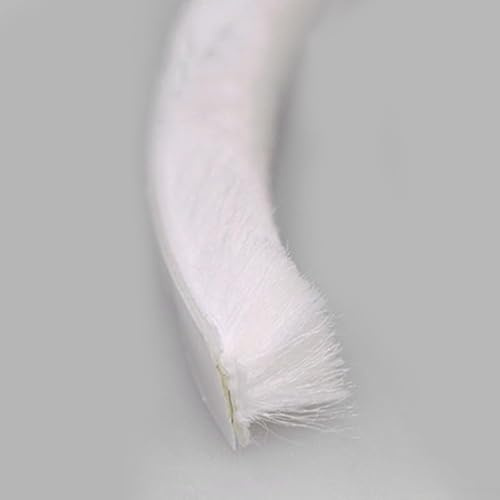 10M Sliding Sash for Windows Doors Tape Pile Draught Excluder Brush Seal Strip Weatherstrip for Door and Window Sound Isolation Soundproofing 3 Color Options (9×15mm White)