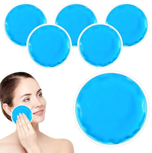 Lot de 6 Poche de Glace Réutilisable, Poche De Gel Ergonomique, Compresses de Gel Polyvalents pour Chaud/Froid, pour Compresses Froides et Chaudes pour Les Blessures, Les Gonflements, Arthrite