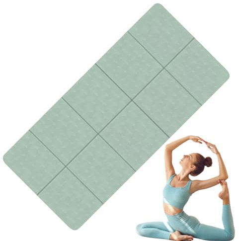Faltbare Yogamatte - Rutschfeste, Leichte Und Tragbare Fitnessmatte Für Damen Und Herren | Größe: 183 X 61 X 0,4 Cm | Mit Tragetasche | Ideal Für Und Reisenutzung