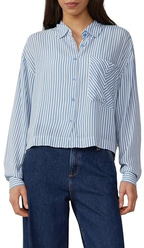 QS Verkürzte Streifenbluse mit aufgesetzter Tasche