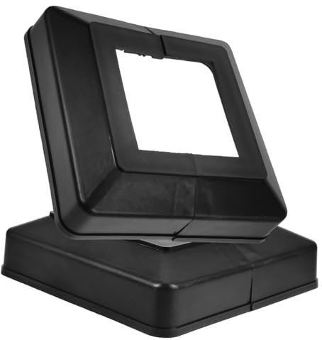 DOITOOL Embellecedor Para Postes Cuadrados 60x60 Plástico Recorte Posterior Cubiertas Divididas Para Barandillas Tapones Para Postes De Cerca 2 Piezas Uso Exterior