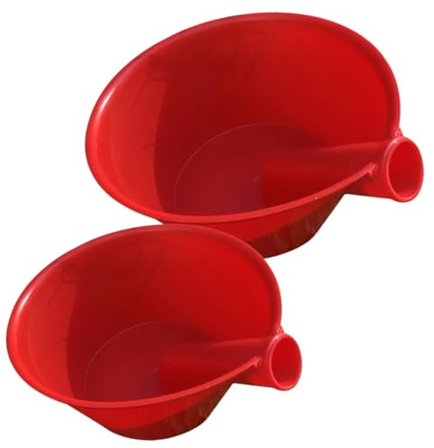 TOYANDONA 2 Pezzi mestolo d'acqua irrigazione piccolo pianta crescente cucchiaio di plastica paletta dell'acqua allungata innaffiatoi in plastica cucchiaio da giardino rosso