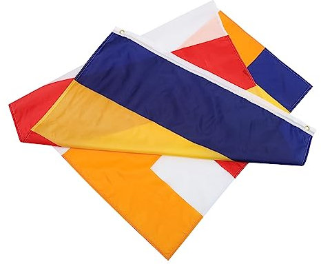 ibasenice Bandiera Buddhista in Poliesterper Decorazione Esterni e Templi Bunting Resistente Per Festa e Preghiera Adatta Interni e Esterni