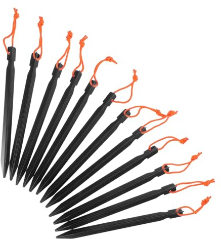 SUPVOX 12pièces Lot de Piquets De Tente Réglables Alliage Aluminium pour Fixation Extérieure pour Camping Et Jardin