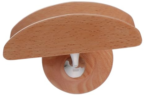 BESPORTBLE Wooden Headphone Stand Wall-Mounted Headset Holder Practical Earphone Rack for Home Use Natural Wood Color