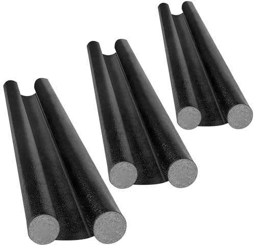 Euablfo 3 Stück Zugluftstopper für Türen, Türbodendichtung mit Doppellagige, Luftzugstopper für Türen, Zugluftstopper Haustür, Schutz vor Luftzug und Lärm, 96 cm Schwarz