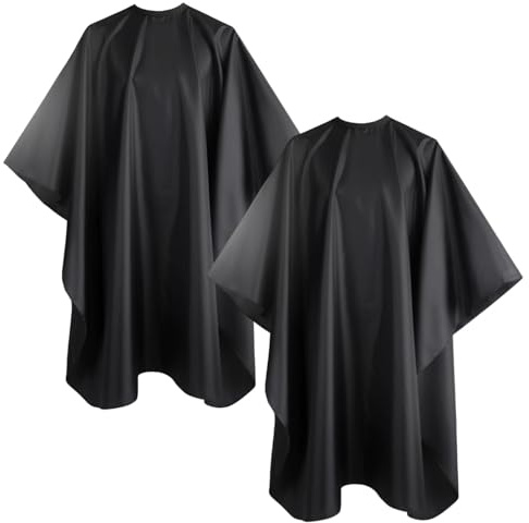 PjuQow 2 Stück Friseurumhang für Erwachsene, Haarschneideumhang Professionell, Wasserdichter Friseur Umhang für Haarschneiden und Färben, Unisex Professionelle Schürze Haar Styling Salonausstattung