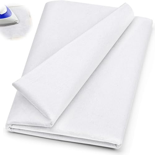 Tela no tejida de planchado, blanco, 1 m x 2 m, 50 g/m², adhesivo de sellado térmico de una cara, para coser y manualidades, fortalecimiento y refuerzo