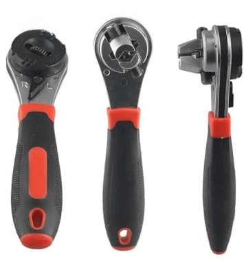 Llave de carraca ajustable, 6-22 mm, llave combinada métrica de liberación rápida para reparación de automóviles, bricolaje y taller en casa - Han ergonómico de dos tonos