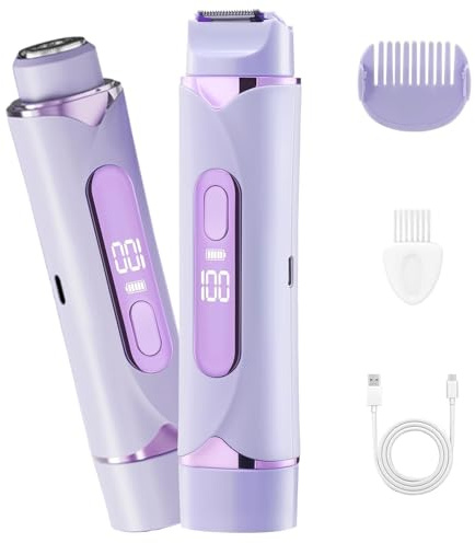 Afeitadora Eléctrica para Mujer, 2026 Rasuradora Mujer Zona Intima, Profesional Afeitadora Mujer, Indoloro Maquina Depilar Mujer, Recargable Rasuradora Mujer, Impermeable IPX7, para pierna，C5