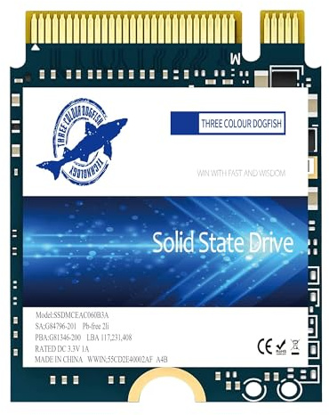 Dogfish M.2 2230 128 GB, NVMe PCIe Gen 3.0 x4 intern SSD, kompatibel med Steam Deck, bärbara datorer och stationära datorer