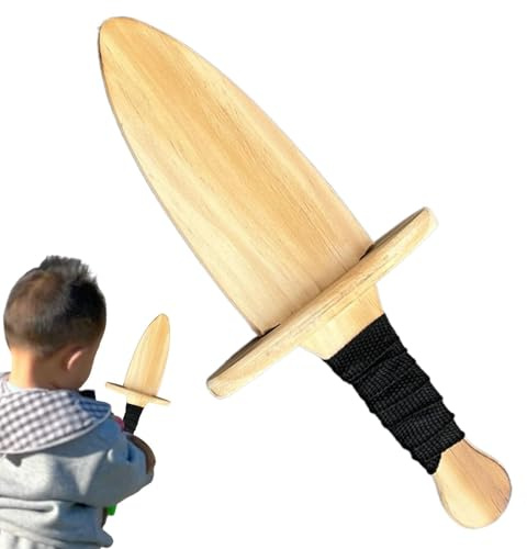 Holzspielzeug für Kinder, leichtes Rollenspiel mit rutschfestem Griff, 21 cm, Holzspielzeug für symbolische Spiele, für Kindergarten und Outdoor, und Mädchen