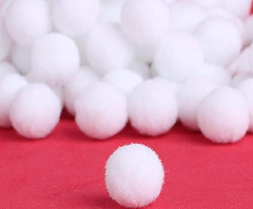 Perlin Pompons Pompon 10/12/15/20mm Bommel Nähen Tilda Basteln Borte Rot Rund (Weiss 12mm 40stk)