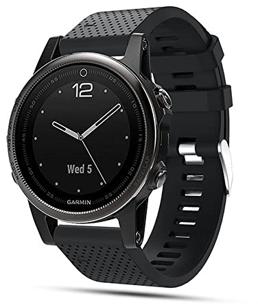 TOPsic Fenix Bracelet Silicone de Remplacement 20mm pour Fenix 5S/5S Plus/6S/6S Pro/7S Solar/7S Sapphire Solar